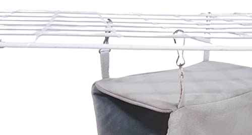 Image of Grey Color Bird Nest House Hammock Hanging, Hideaway for Small Birds sush as Budgies Cockatoo Lovebird.