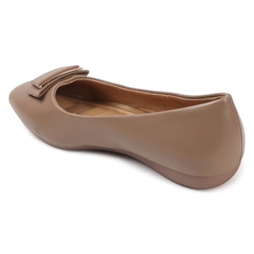 Image of Sukun FBY 091 Women's Bellies Flats Lightweight, Comfortable Slip-On Square Toe Shoes for Office, Casual | Stylish, Durable & Comfy