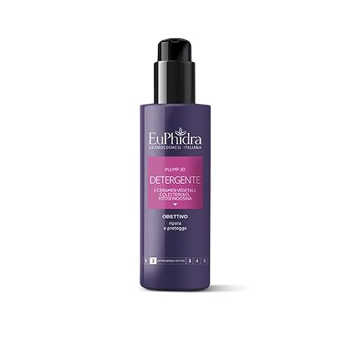 Euphidra Plump 3D Detergente Con 3 Ceramidi Vegetali- Colesterolo- Fitosfingosina Ripara E Protegge 200 Ml