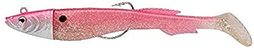 Berkley PowerBait Power Sardina, Gancho de Pesca, señuelos Suaves, Pesca de mar, Cebo Suave de Agua Salada, señuelo de Cola de Remo para lubina, abadejo, Bacalao, Anguila, Ling y Wrasse, Rosa