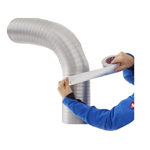 Fita Adesiva Metalizada Colante Aluminizada 48mmx50m Vedação de Tubos Ar Condicionado Dutos de Ventilação Calhas Metal Metalão Plástico Prata Alumínio Refletiva Isolante Gás