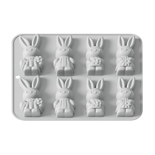 Générique Moule en Silicone Lapin 8 Cavités, Moule À Chocolat Antiadhésif Moules Silicone...
