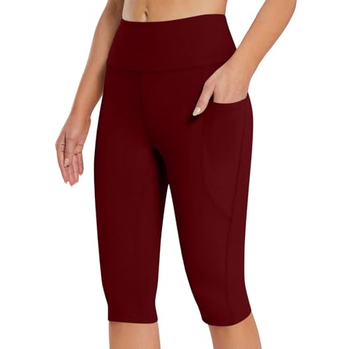 MJGkhiy Leggins 3/4 Deportivos Mujer Push Up Gimnasio Capri Pantalones Chándal Jogging Cortos Pantalones Pantalones Yoga Pantalones de Rodilla Oferta Correr Ropa Pilates Pinocchio Deportivo Fitness