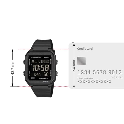 Image of Casio W-221H-1BVDF Digital Black Watch Unisex (I134)