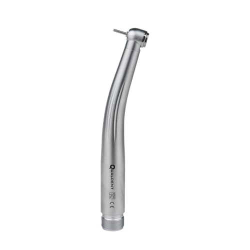 Image of Qualdent Turbine Pro Mini Head Non-LED Dental Air Rotor Handpiece | Ceramic Bearings | Push Button Chuck | Borden 2 Hole | Single Water Spray | Stainless Steel Body | Autoclavable up to 135C
