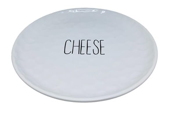Ceramic Cheese Plate, 21cm, White