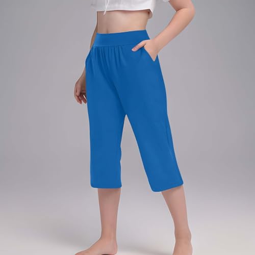 Girls Capri Leggings Kids Crop Summer Leggings Cropped Toddler for School Wearing for Kids Teen Workout Running4