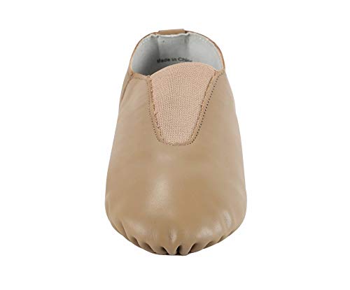 Linodes Women's Leather Upper Jazz Shoe Slip-on with Elastic Top Piece2