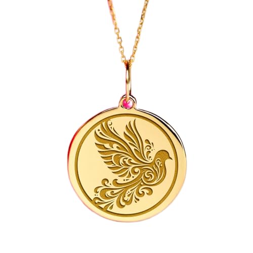 Collier pendentif pièce colombe : le bijou anti-ternissement en argent plaqué or