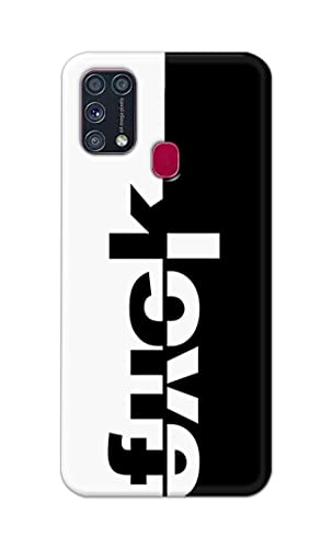 Image of PRINTFIDAA One Words Fukc Love Creative Art Innovative Wonderfull Printed Designer Hard Case for Samsung Galaxy M31 / Samsung F41 / Samsung M21s / Samsung M31 Prime Back Cover -(e) RPM1003