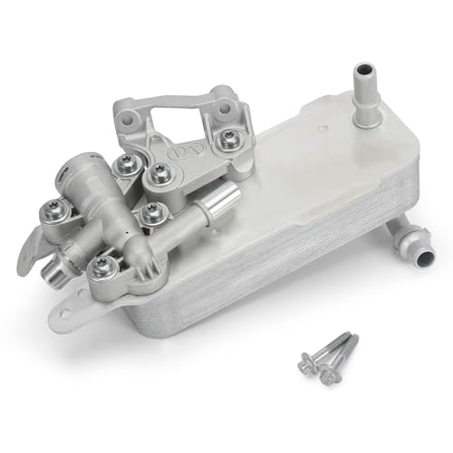 Xxamz Aluminium Transmission Oil Cooler Assembly w/Sending Unit Fit Compatible With BMW 330e 530i 530i xDrive X3 X4 2.0L 16-23 17218514515 17218607237 by Xxamz - Used condition - US$49.89