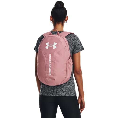 Image of Under Armour Unisex-Adult Hustle Lite Backpack, (697) Pink Elixir /Pink Elixir /White, One Size Fits All