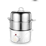 JHYS Eierkocher,Edelstahl, Elektrischer Eierkocher für hartgekochte Eier, pochierte Eier, Omeletts, automatische Abschaltung