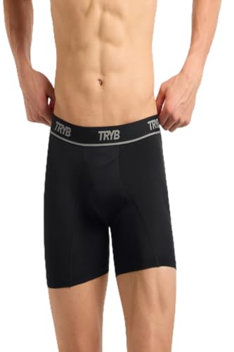 Image of TRYB Sports Underwear for Men | Stretchable Liquid Semi Compression Shorts | Trunks for Running & Gym Workout | Quick Dry, Breathable & Anti Chafing | Sports Innerwear Boxers