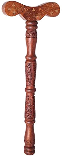 Indian Style Yoga Danda - Wooden Staff - for Improved Breath Flow in Nostrils and for Yoga Practices/ Meditation Stick