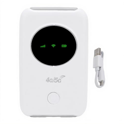 4G 5G LTE WiFi Mobile Hotspot, 300 Mbps, Routeur WiFi de Voyage Portable, avec Fente de Carte SIM, Prend en Charge 10 Appareils Connectés, pour Les Voyages,...