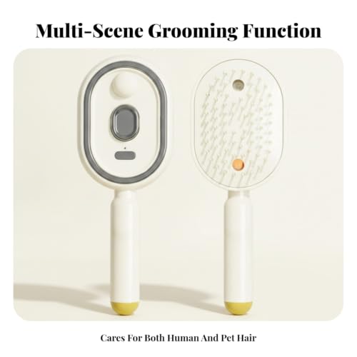 Image of Type-C Charging Oval Steam Hair Brush Handheld Steam Hair Brush Single-on Start Air-Padded Massage Comb Portable, Purple|Brushes & Combs|Health & Beauty