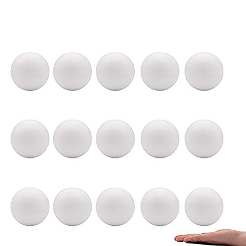 Crafare 15pc 3 Inch Craft Foam Balls Styrofoam Polystyrene Arts Decoration Balls for Holiday Christm - //coolthings.us