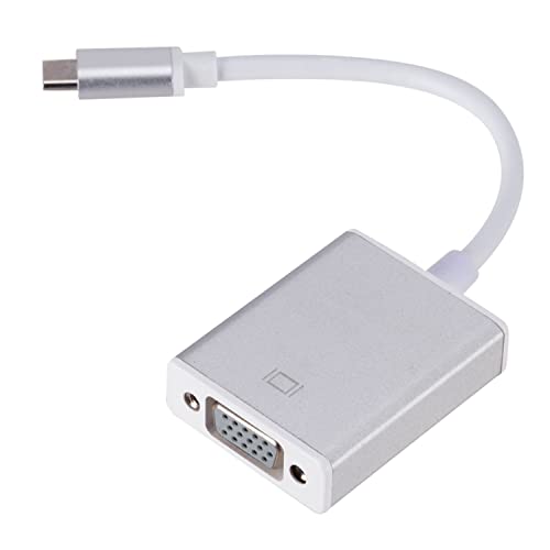 SZJUNXIAO Adaptador USB C a VGA (Macho a Hembra) Adaptador USB Tipo C (Thunderbolt 3) para VGA, Compatible con Google Chromebook Mac Book Pro 2020, Lenovo 900, DELL XPS 13