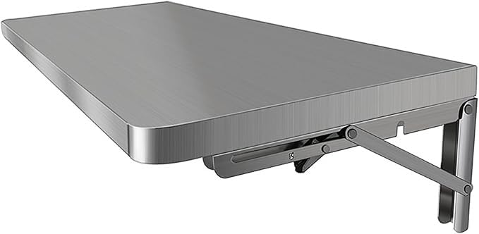 Table pliante murale acier inoxydable pour optimiser une petite buanderie