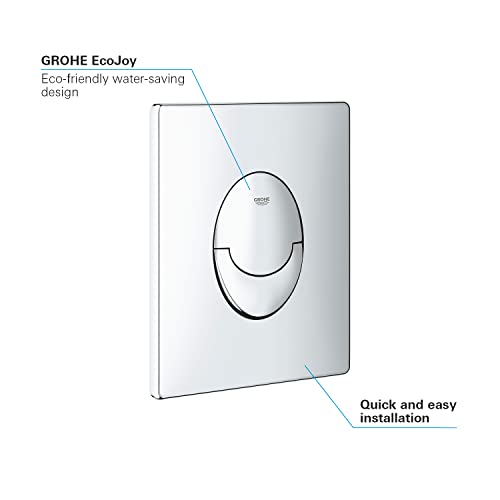GROHE Metal Skate Air Flush Plate, Chrome, 38505000