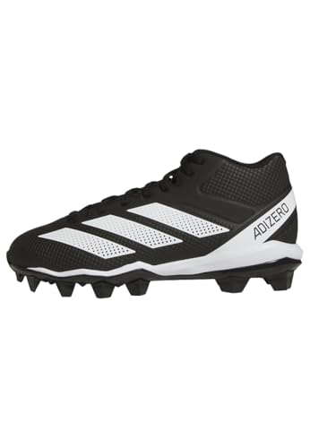 adidas Unisex Kids' Bota de fútbol Americano Adizero Impact.2 Moulded Rubber (Niños), Core Black/Cloud White/Core Black, 35 1/2