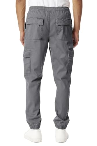 UNIONBAY Men's Davis Elastic Waist Stretch Twill Relaxed Fit Cargo Jogger Pants3