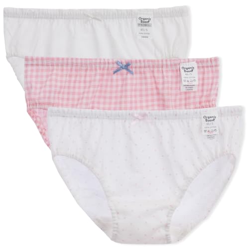 100% Certified Organic Cotton Single Jersey Lightweight Girls Panties Briefs Ultra Soft Comfortable