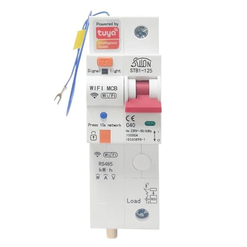Disjoncteur de mesure d'énergie pour stopper les surcharges et fuites de courant 80A