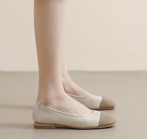 Niction Round Toe Mary Jane Flat Shoes for Women Slip On Retro Faux Suede Ballet Flats Comfortable Womens Dress Shoes Ballerina Flats for Work2