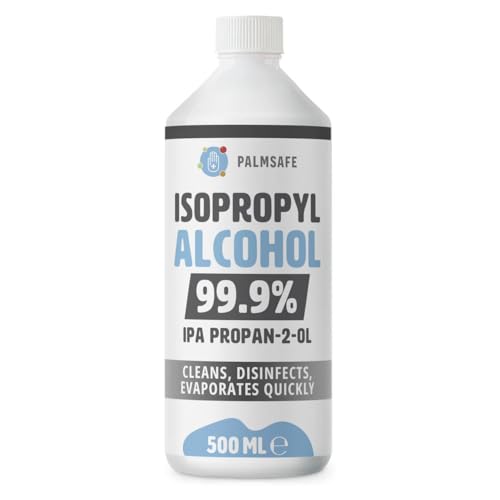 Isopropanol Alcohol IPA 99.99% 500ml Disinfectant for Household Hospitals Office - Electronics Stains Grease Glue and Paint Cleaner Easy Pour