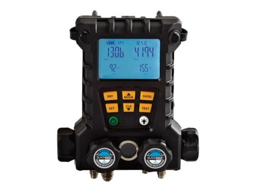 Image of CPS MD100WVHEC BlackMAX 4-Valve Wireless Digital Manifold - 300 ft Communication Range, Patented Vortech 10 Micron Valves, Touch Screen Control, and Data Logging