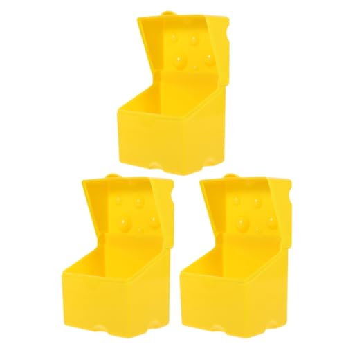 Gatuida Caja para Queso Tapa Abatible 3 Piezas Contenedores de Plástico para Almacenamiento en Refrigerador Conservación de Queso en Lonchas para Cocina y Nevera Pequeña