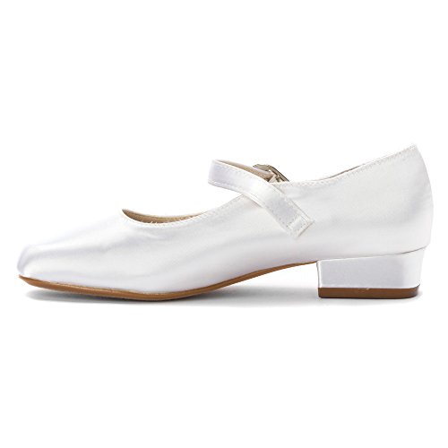 Touch Ups Girl's Sabrina White Satin 13 M3