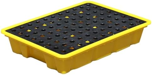 Drum Spill Containment Pallet, Leak-Proof Modular Platform for Oil Tanks, Industrial and Warehouse Use,