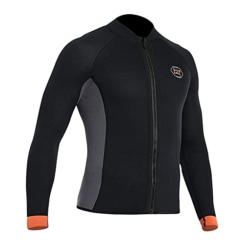 Skyone 2 piezas Traje de neopreno, chaqueta para hombre y mujer de 3MM, traje completo de cuerpo entero miniatura 2