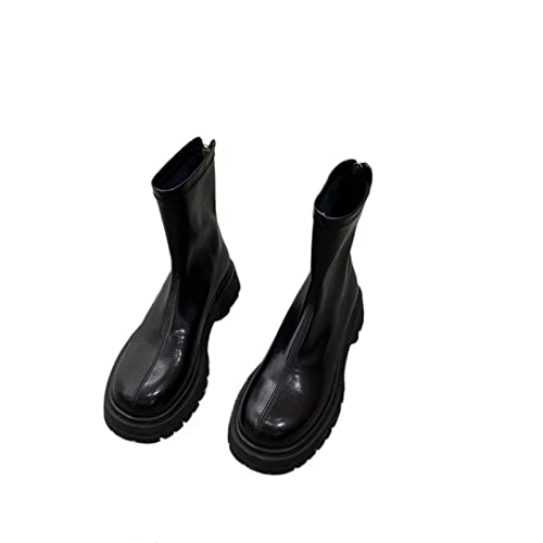 Bottines pour femmes bout rond anti-fatigue à plateforme confortable