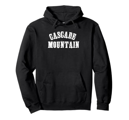 Cascade Mountain Snowboarding Ski Skiing Skier Rustic Bold Pullover Hoodie