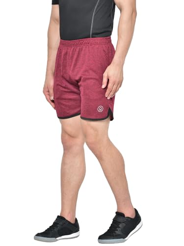 Image of CHKOKKO Men Shorts for Gym Sports or Running | Dry-Fit Fabric Single Layered Active Summer Workout Wear Knee Length Regular Fit | Elastic Waist with Front and Back Pockets