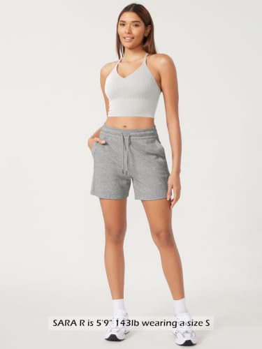 Image of ODODOS Seamless Padded Sports Bra for Women Strappy Longline Wirefree Brami Ribbed Crop Tank Tops