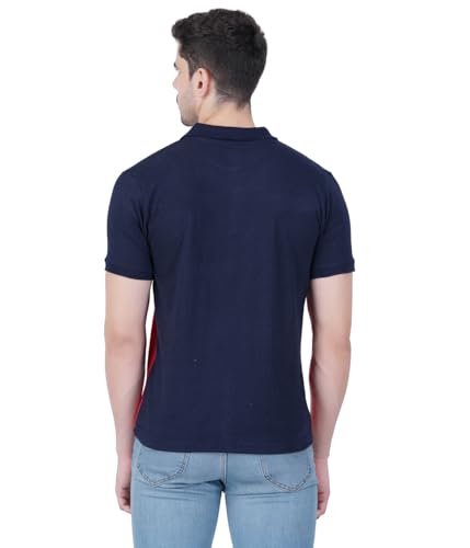 Image of Men's Trendy Color Blocked Regular Fit Polo Shirts (SizeS-3XL)