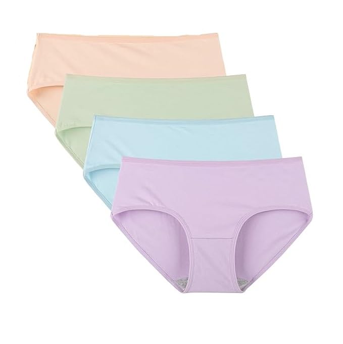 Soft Cotton Hipster Panty for Women | Underwear for Ladies | Briefs for Girls | Daily use Panty | Breathable Full Coverage mid Rise Underpants | Combo (Pack of 4)-image-43