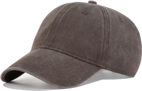Image of Vintage Washed Cotton Baseball Caps Men Women Adjustable Unstructured Low Profile Dad Hat
