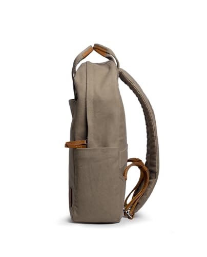 Image of DailyObjects Field Daypack Casual backpack fits upto 14 inch inch laptop with Luggage Sleeve| Unisex Travel Backpack | Made of Durable Canvas Material | Zippered Compartments with Pockets