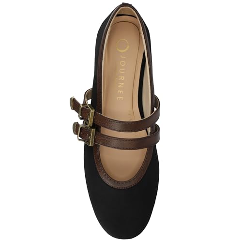 Journee Collection Women's Florene Multi-Buckle Strap Mary Jane Flats4