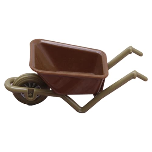 Générique Brouette Miniature, Jouet Brouette Enfant, Mini Brouette De Jardin Mignonne, Kit De Jeu Décoratif en Bois, Chariot De Maison De, Décoration De Brouette De Jardin À