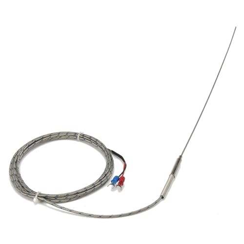 Sensor termopar blindado tipo K de 2m con sonda de 300mm para mediciones estables 3