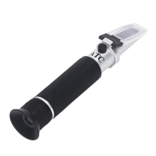 Salinity Refractometer Double Scale 0?100 PPT 1.000?1.070 Portable ATC Salinity Meter for Measure The Salinity of Water and Brine