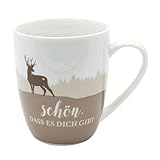 Spülmaschinenfest. Die Abbildung zeigt die Vorder- und Rückseite des Bechers.