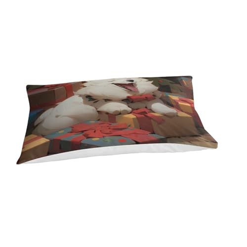 Housse de couette Noël chien 3D 135x200 microfibre - 5